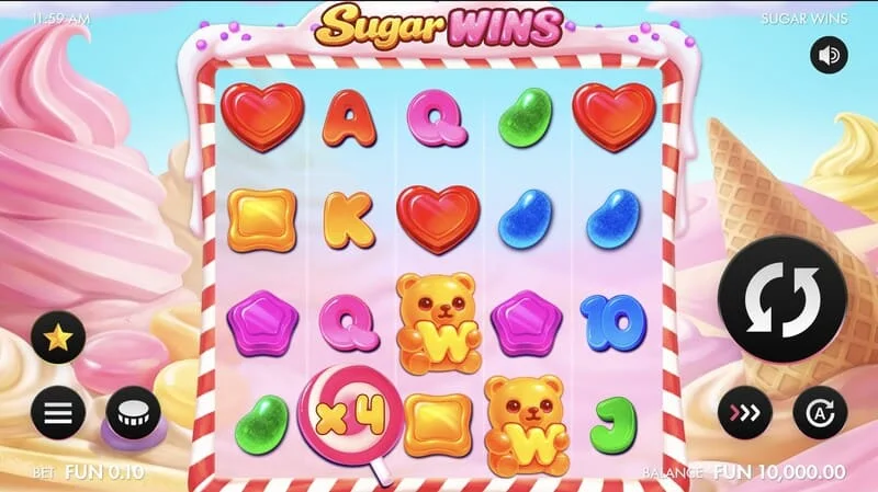 Sugar Wins - 5x4 na game screen ng slot